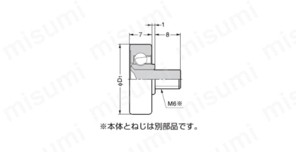 防錆型樹脂ベアリング 外周フラットタイプ CD型:関連画像