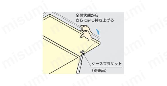 LAMP ステンレス鋼製ミニフラップステー L-100S・L-140S 使用例2