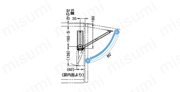 取付図−スライドヒンジ使用時