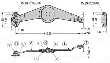 ワンタッチステーキャッチ機構付（左右あり）_S-21 外形図