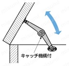 ワンタッチステー S-23型（キャッチ機構付・左右あり） 取付例(右用)
