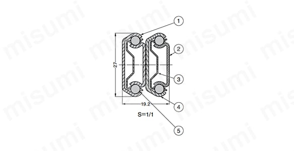 ステンレス鋼製スライドレール（273SL）:関連画像