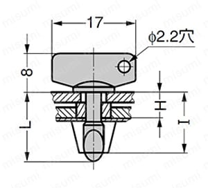 BI-FIX ファスナー サイズ08 外形図2