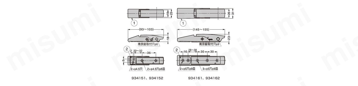 カムロックファスナー（小型ボタンタイプ） アルミフレーム取付用付属品:関連画像