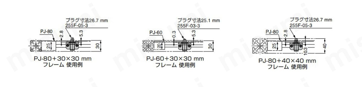 カムロックファスナー（小型ボタンタイプ） アルミフレーム取付用付属品:関連画像