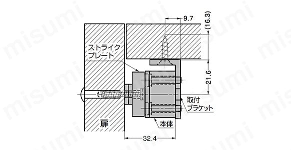 小型マグナロック MCL-24 キャビネット用電気錠:関連画像