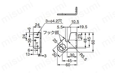 ステンレス鋼製ハンガーフック CK型 | スガツネ工業 | MISUMI(ミスミ)