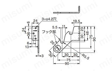 CK-90Lの寸法図