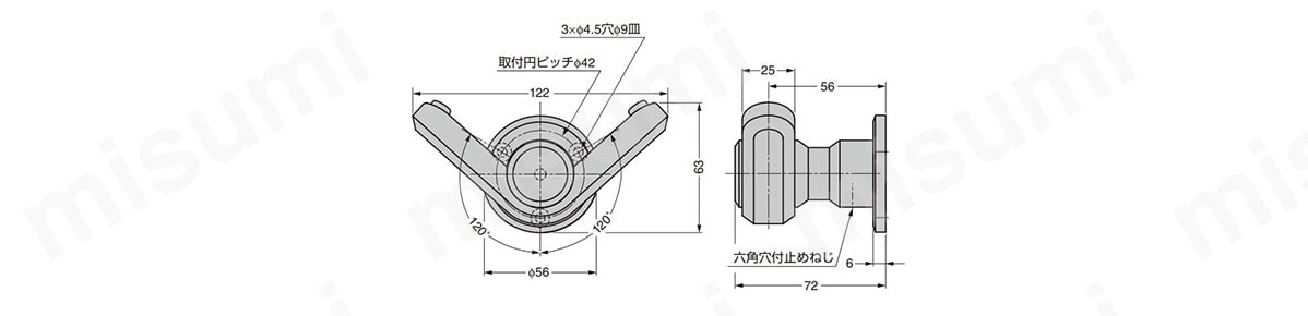 ステンレス鋼製 フック ZL-2103 外形図01