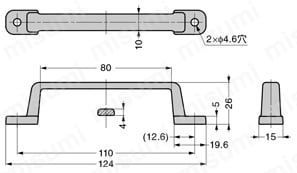 ステンレス鋼製ハンドル FT-110S | スガツネ工業 | MISUMI(ミスミ)