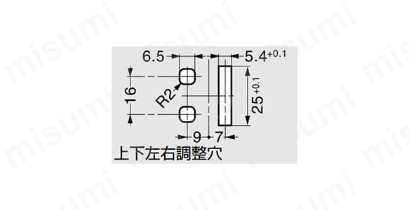 180°開き面付小型丁番 インセット扉用 スナップラインシリーズ 418-9305型:関連画像