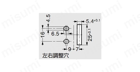 180°開き面付小型丁番 インセット扉用 スナップラインシリーズ 418-9305型:関連画像