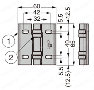 LAMP クリーンヒンジ HG-CV型 外形図2