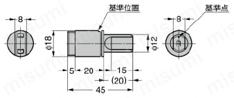 ダンパーヒンジ TD14A1/B1 外形図