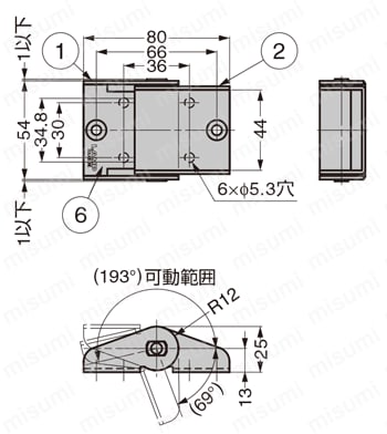 LAMP トルクヒンジ HG-IT型 | スガツネ工業 | MISUMI(ミスミ)