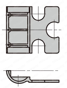 LAMP トルクヒンジ HG-IT型 外形図　カバーA