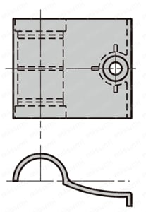 LAMP トルクヒンジ HG-IT型 外形図　カバーB