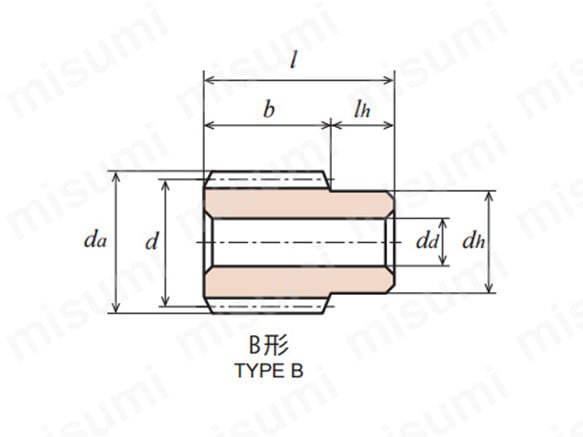 B形の外形図