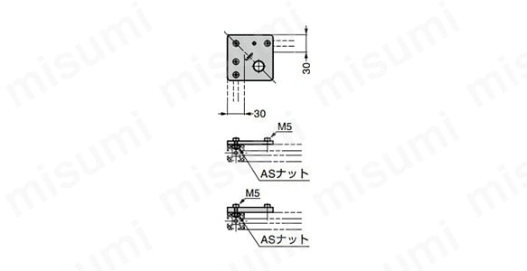 脚端ベース AS-AJ型 ASセット 取付例02