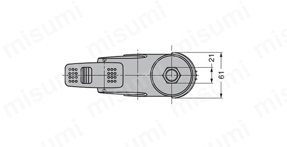 表示器付単輪キャスター EX-100N型 ねじ込みタイプ | スガツネ工業