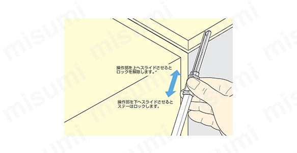 ステンレス鋼製ミニ多段階ステー L-FS140:関連画像