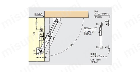 ステンレス鋼製ミニ多段階ステー L-FS140:関連画像