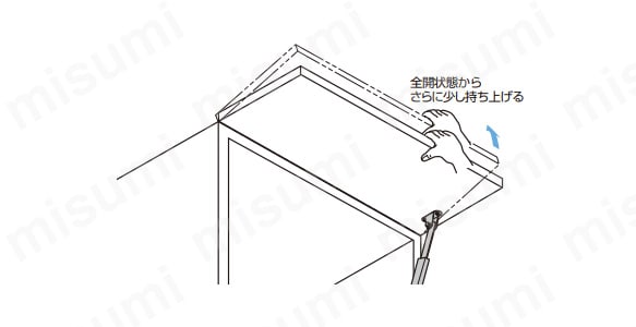 ステンレス鋼製重量用フラップステー LB-S350、LB-S450 使用例2