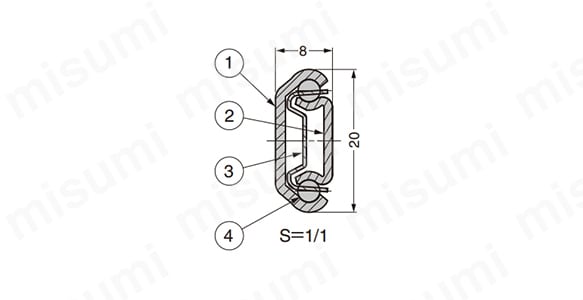 LAMP オールステンレス鋼製スライドレール ESR2021:関連画像