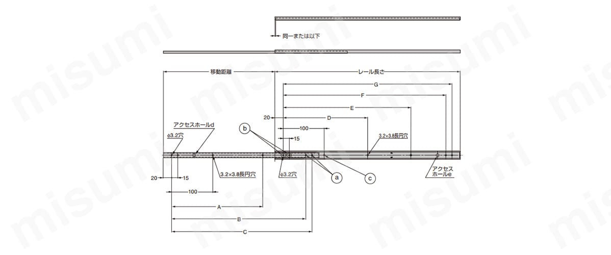 LAMP オールステンレス鋼製スライドレール ESR2021:関連画像