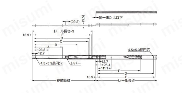 スライドレール C305 | スガツネ工業 | MISUMI(ミスミ)