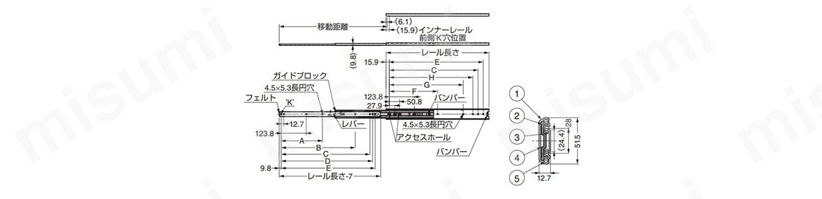 スライドレール C3303:関連画像