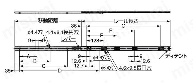 スライドレール 3614:関連画像