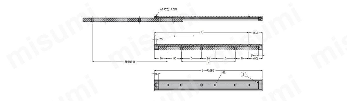 スライドレール 超重量用 CBL-R71 | スガツネ工業 | MISUMI(ミスミ)