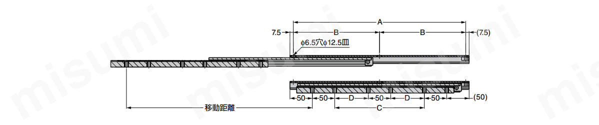スライドレール CBL-RA7R 超重量用 | スガツネ工業 | MISUMI(ミスミ)