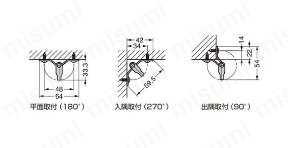 SUS製 バタフライフック_DZ-270 取付例