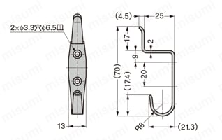 SUS製フック_RI-074 外形図