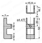 収納フック_NF-R64 NF-50外形図