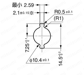 トルクヒンジ TI100-1018型 インサート取付仕様 Alt: 取付加工図2