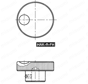 アルミローレットハンドル_HAK 外形図04
