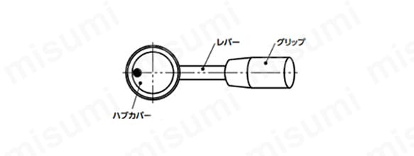 コントロールレバー LCCの寸法図