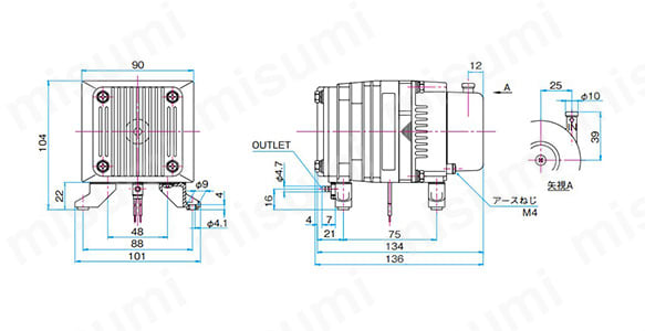 AC0207 | 中圧リニアコンプレッサ ACシリーズ | 日東工器 | MISUMI(ミスミ)