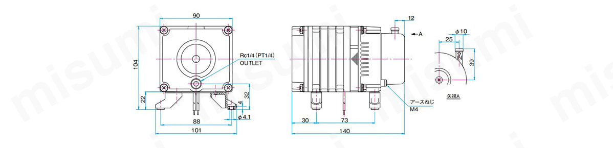 AC0602 | リニアコンプレッサ 低圧タイプ | 日東工器 | MISUMI(ミスミ)