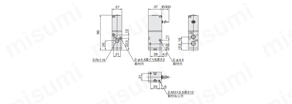 V200E1寸法図（mm）