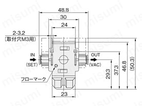 FN100シリーズの寸法図 単位 : mm