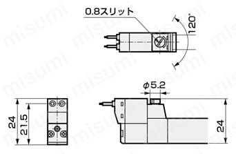 パイロット式5ポート弁ピコゾール 4SA/B0シリーズ 4SA010-M3ロック式手動装置:(M1)外形図
