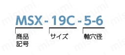 MSX フレキシブルカップリング スリットタイプ 注文例