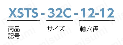 XSTS-C／XWSS-C クリーン・真空・耐熱対応カップリング スリットタイプ（SUS316L） 注文例1