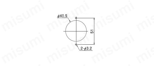 パネル取付穴加工詳細図 注 : 取付可能なパネル板厚はMAX5mm