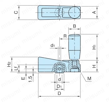 バランス ハンドル （BA） 外形図