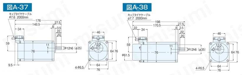 GTR ギアモータ 平行軸・防水ブレーキモータ付（IP65） | ニッセイ | MISUMI(ミスミ)